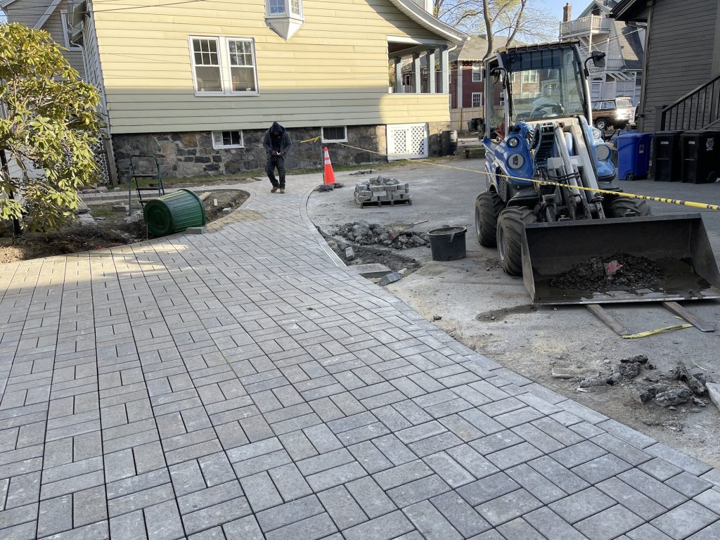 masonry driveway installation