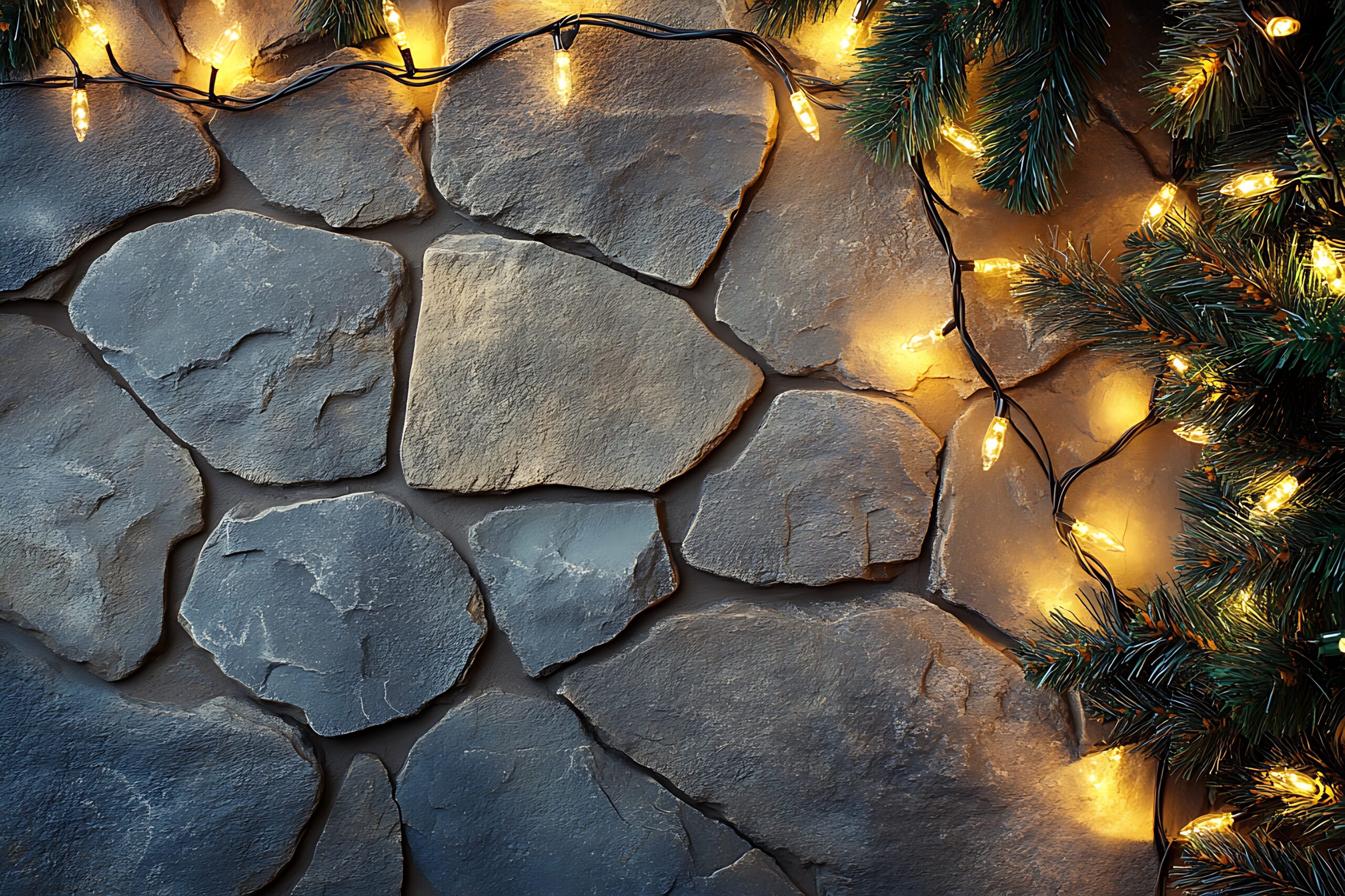 how to incorporate holiday decor with hardscape masonry features without causing damage