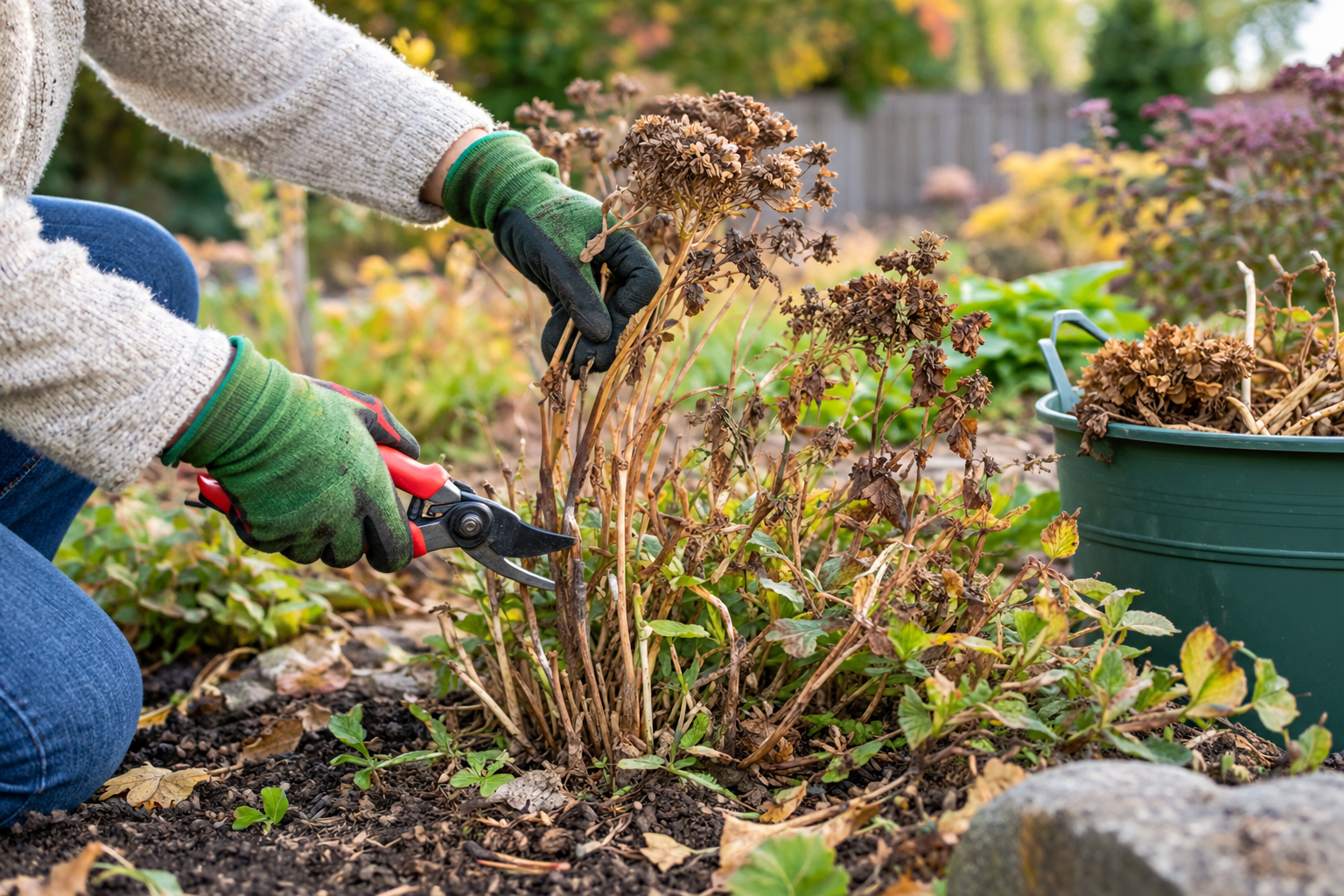 cutting back perennials in fall